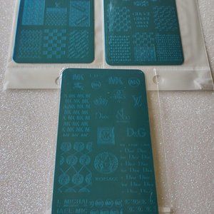 Brand New! Set 3 Nail Stamping Plates ~ Shipping Included!
